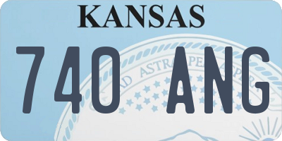 KS license plate 740ANG