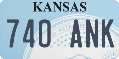 KS license plate 740ANK