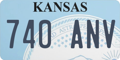 KS license plate 740ANV