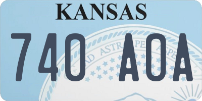 KS license plate 740AOA
