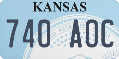 KS license plate 740AOC