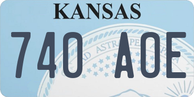 KS license plate 740AOE