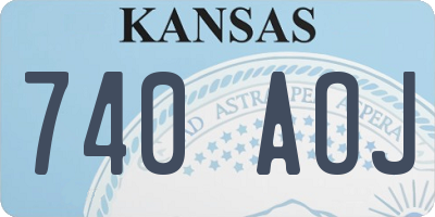 KS license plate 740AOJ