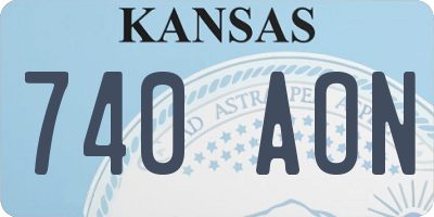 KS license plate 740AON