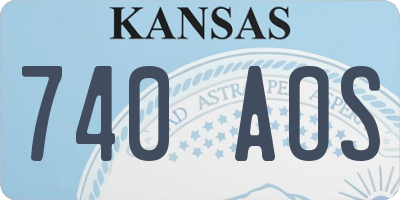 KS license plate 740AOS