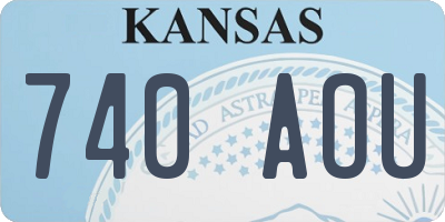 KS license plate 740AOU