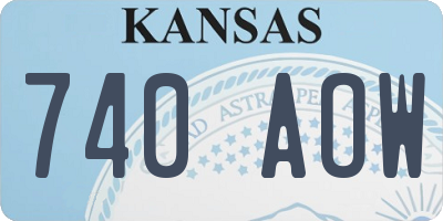 KS license plate 740AOW