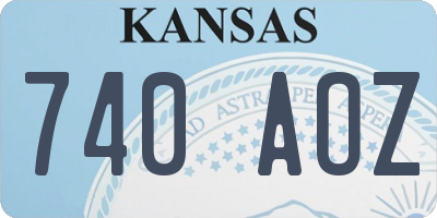 KS license plate 740AOZ