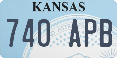 KS license plate 740APB