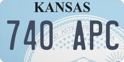 KS license plate 740APC