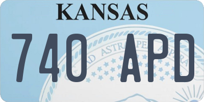 KS license plate 740APD