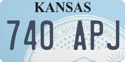 KS license plate 740APJ