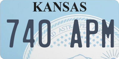 KS license plate 740APM