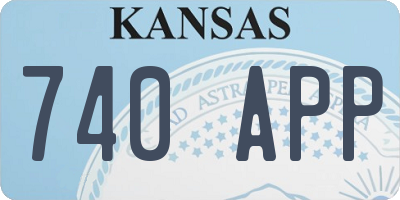 KS license plate 740APP
