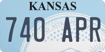 KS license plate 740APR