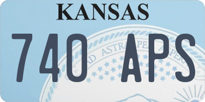 KS license plate 740APS