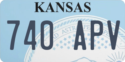 KS license plate 740APV