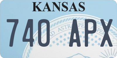 KS license plate 740APX