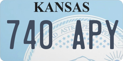 KS license plate 740APY