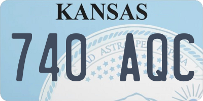 KS license plate 740AQC