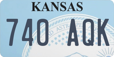 KS license plate 740AQK