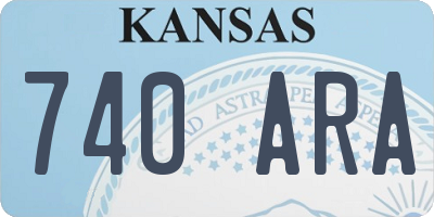 KS license plate 740ARA