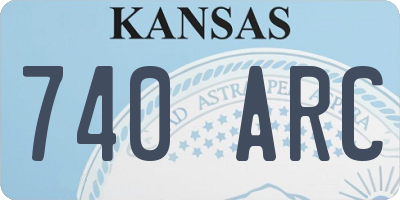 KS license plate 740ARC
