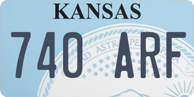 KS license plate 740ARF