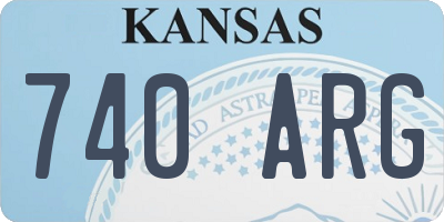 KS license plate 740ARG