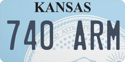 KS license plate 740ARM
