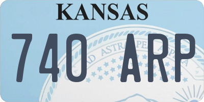 KS license plate 740ARP