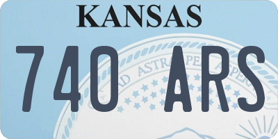 KS license plate 740ARS