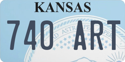 KS license plate 740ART