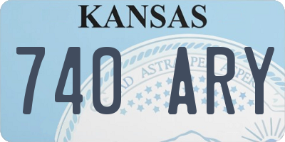 KS license plate 740ARY