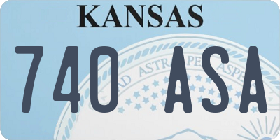KS license plate 740ASA