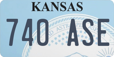KS license plate 740ASE