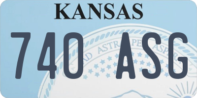 KS license plate 740ASG