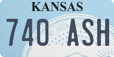 KS license plate 740ASH