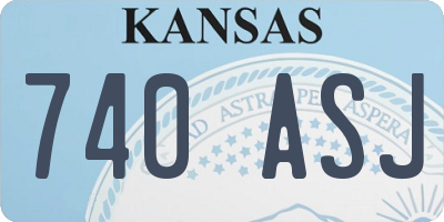 KS license plate 740ASJ