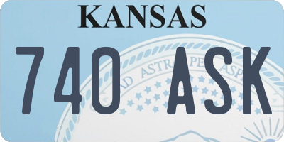 KS license plate 740ASK