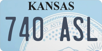 KS license plate 740ASL