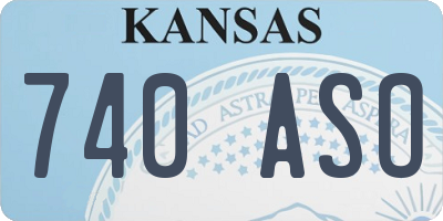 KS license plate 740ASO