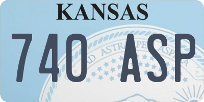 KS license plate 740ASP