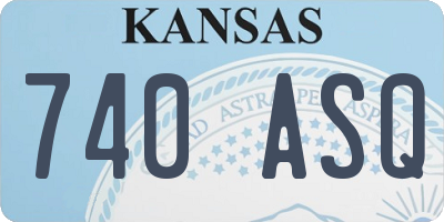 KS license plate 740ASQ
