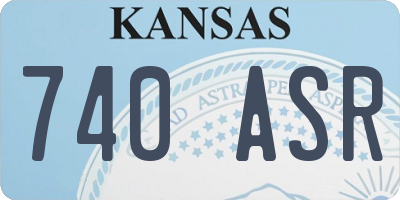 KS license plate 740ASR