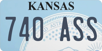 KS license plate 740ASS