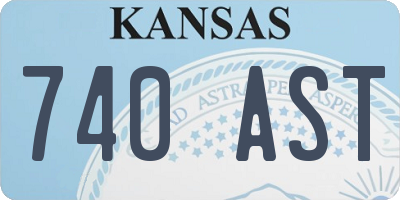 KS license plate 740AST