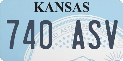 KS license plate 740ASV
