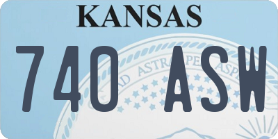 KS license plate 740ASW