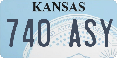 KS license plate 740ASY